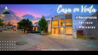 Casa NUEVA en Venta Altozano Morelia 3 Niveles Roof Garden Cel4433707260 [upl. by Atter]