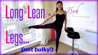 Long Lean Dancer Leg Exercises Not Bulky [upl. by Xuerd]