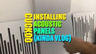 Installing Vicoustic Wavewood  Cinema Round Premium kinda vlog [upl. by Ahsoyek]