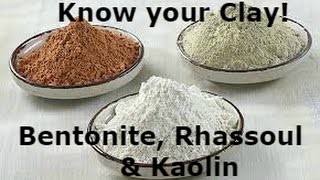 Know Your Clay Bentonite Rhassoul amp Kaolin [upl. by Dat978]