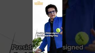 Billie Jean King now first individual female athlete to get Congressional Gold Medal shorts [upl. by Aros]