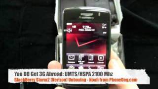 BlackBerry Storm2 Verizon  Unboxing and HandsOn [upl. by Claudy]