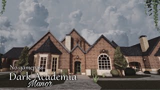 BLOXBURG Dark Academia Manor  NoGamepass  Speedbuild  Roblox Bloxburg [upl. by Charlene536]