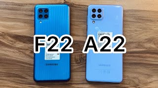 Samsung Galaxy F22 vs Samsung Galaxy A22 [upl. by Nylak859]