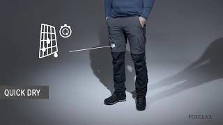 Trek 500 convertible mountain trekking trousers [upl. by Atinra]