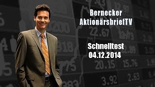 04122014  Schnelltest Der Aktionärsbrief TV [upl. by Garnet782]