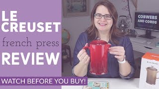 LE CREUSET French Press FULL REVIEW  coffee and tea maker is it worth it [upl. by Naruq277]