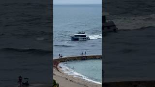 Arguably the widest catamaran weve ever seen at the Haulover Inlet Filmed by my good friend Scott [upl. by Karp]