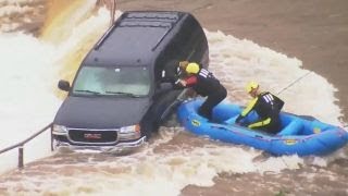 Dramatic water rescue caught on camera in Oklahoma City [upl. by Jehovah]