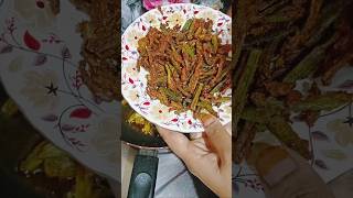 Crispy masala bhindi fry recipesimple and tasty 😋simple bhindimasala bhindifry [upl. by Calva]