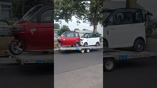 Auslieferung Elektro Kabinenroller kabinenroller urbanhopper microcar mopedauto [upl. by Skye]