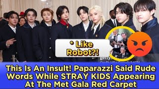 This Is An Insult Paparazzi Said Rude Words While STRAY KIDS Appearing At The Met Gala Red Carpet [upl. by Nahttam94]