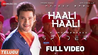 Haali HaaliTelugu Full Video Spyder Mahesh BabuRakul Preet SinghAR Murugadoss Harris Jayaraj [upl. by Ravaj]