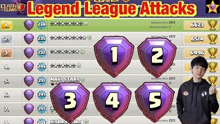 Legend League Attacks July Season Day9 Qc Hog [upl. by Yrnehnhoj]