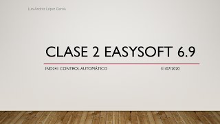 Clase 2 Diagrama Escalera en EasySoft 69 [upl. by Arimaj971]