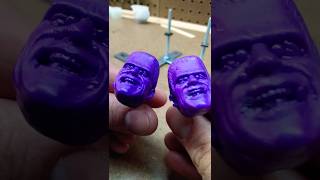 Purple Frankenstein heads hotrod frankenstein monster resin satisfying bolts custom diy [upl. by Geraldine690]