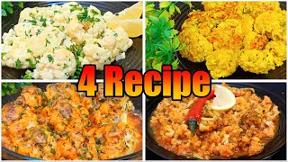 4 Recettes Différentes De ChouFleur  4 Different Cauliflower Recipes  ASMR Recipe  CUISINE [upl. by Lossa]