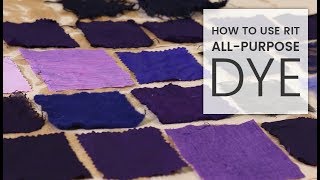 How to Dye Fabric Rit AllPurpose Dye [upl. by Mulford264]