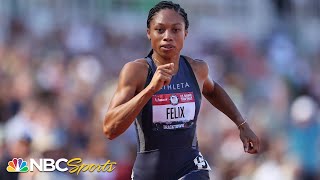 Allyson Felix turns on jets again in 200m advances with Jenna Prandini to Olympic trials final [upl. by Torrence]