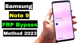 Samsung Note 9 FRP Bypass 2023 Android 10  Samsung Note 9 FRP UnlockBypass Google Account Lock [upl. by Missy]