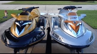 2007 Seadoo Rxt 215 vs 2008 Seadoo Rxt X 255 Drag Race [upl. by Werdna158]