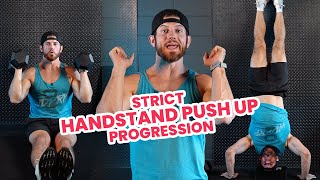 Strict Handstand Pushup Progression 3 Steps [upl. by Eneloj792]