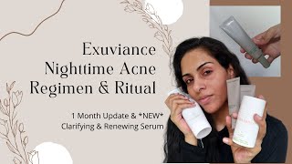 Dont Wait Prejuvinate  Exuviance Nighttime Acne Regimen  4 Products amp 1 Month Update amp Results [upl. by Ibbie]