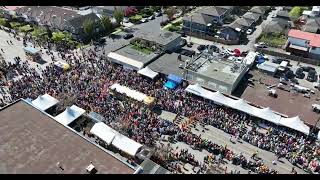 VAISAKHI PARADE 2024 VANCOUVER BC CANADA 41324 DRONE [upl. by Asilla372]