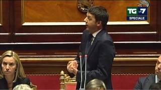 Fiducia al Senato  Il discorso di Matteo Renzi 24022014 [upl. by Ayeki]