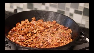 Quick and Easy Candied Pecan Recipe  Southern Holiday Treat  Jessica Nichole [upl. by Sitoiyanap]