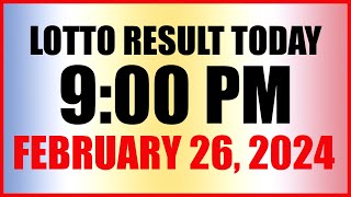 Lotto Result Today 9pm Draw February 26 2024 Swertres Ez2 Pcso [upl. by Jorge358]