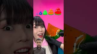 I react this small to large watermelon jelly eating challenge shorts video [upl. by Aron804]