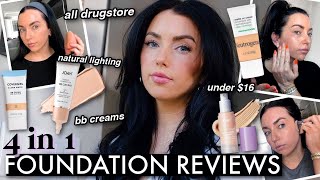 4 in 1 DRUGSTORE FOUNDATION REVIEWS 👍🏻 👎🏻 bb creams under 16 what to skip… [upl. by Emmi]