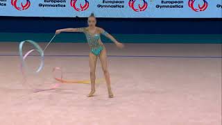 Helene KARBANOV Ribbon Final  European Championships Tel Aviv 2022 [upl. by Bausch743]