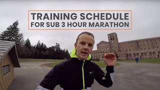 Training Schedule for Sub 3 Hour Marathon  Extramilest [upl. by Ro]