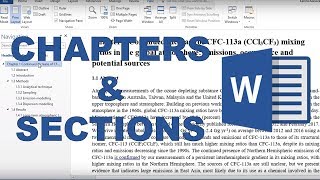 How to make chapters sections and subsections in word [upl. by Eahcim107]