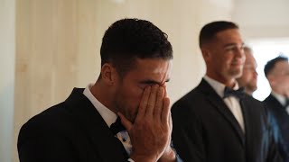 Groom Cries Seeing His Bride Walk Down The Aisle  Best Wedding Video Reaction [upl. by Ursi303]