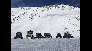 Track ripping in the Rocky Mountains  Golden BC backcountry track amp camso tracks X3 vs RZR [upl. by Gilbart598]