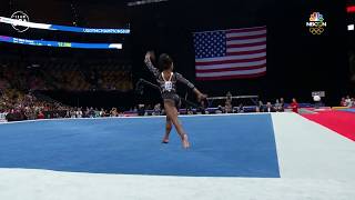 Simone Biles Doesnt Hold Back During Her Floor Routine  Summer Champions Series [upl. by Oinolopa]