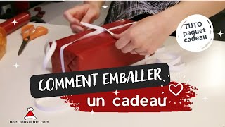 🎄🎅Comment faire pour emballer un paquet cadeau 🎁 TUTO FACILE [upl. by Micah938]