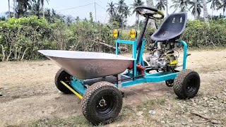 MOTORIZED WHEELBARROW SUITABLE FOR TRANSPORTING GARDEN PRODUCE [upl. by Sinai]