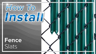 How To Install Chain Link Fence Slats [upl. by Demitria]