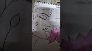 my 6th drawing of Gutam Buddha drawing drawing Gutam Buddha subscribe for more videos [upl. by Akciret698]