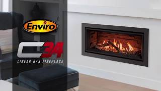 C34 Enviro Linear Gas Fireplace [upl. by Toddy231]