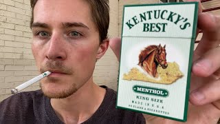 Smoking a Kentucky’s Best Menthol Cigarette  Review [upl. by Nordna]