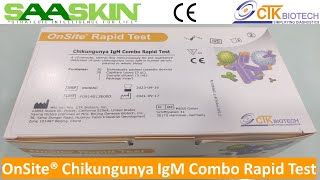 OnSite Chikungunya IgM Combo Rapid Test Kit  UNBOXING  CTK Biotech [upl. by Akeihsal]