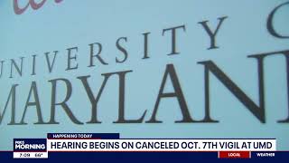 Federal Judge To Hear Arguments On University Of Maryland’s Vigil Cancellation FOX5 DC WTTG [upl. by Diane-Marie]