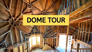 GEODESIC DOME TOUR  Complete interior home tour of our 3 story geodesic dome [upl. by Vod257]