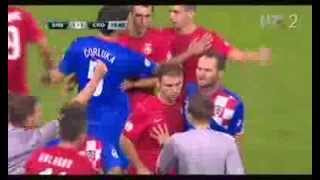 Srbija  Hrvatska 06092013 1100 Matić i Šimunić isključenja [upl. by Sinnel]