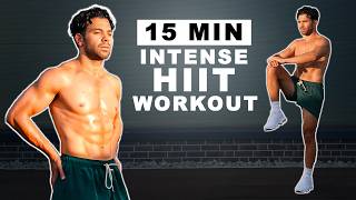 15 Min Intense HIIT Workout For Fat Burn amp Cardio No Equipment No Repeats Beginner [upl. by Nylram]